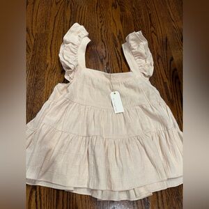 By Together Cream Ruffle Tank Top